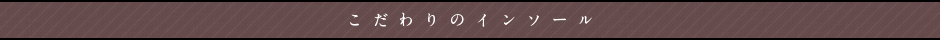 こだわりのインソール