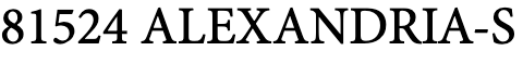 ALEXANDRIA-S